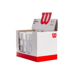 BOX OF 60 PERFORATED OVERGRIPS WILSON WHITE PRO