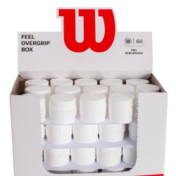 BOX OF 60 PERFORATED OVERGRIPS WILSON WHITE PRO
