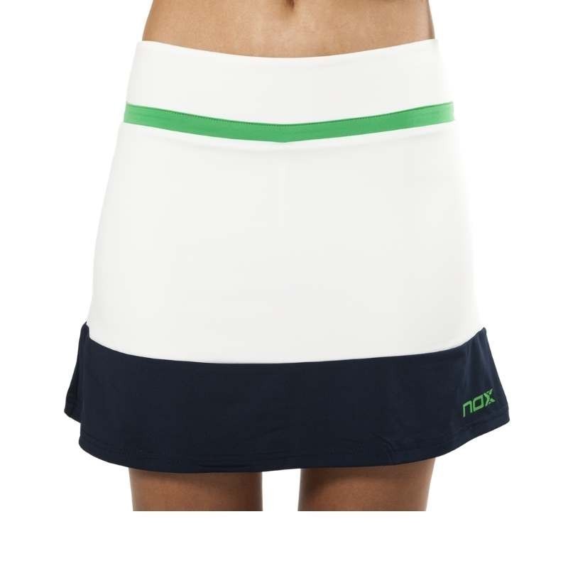 Falda padel pro blanca logo verde