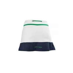 Falda padel pro blanca logo verde