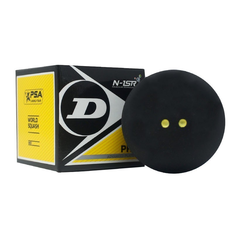 Pelota squahs dunlop doble punto amarillo