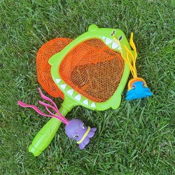 FISHING AQUATIC NET + 2 FISHES SET