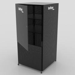 RACK WITH STORAGE SYSTEM