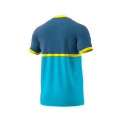 Camiseta court corblu/byello