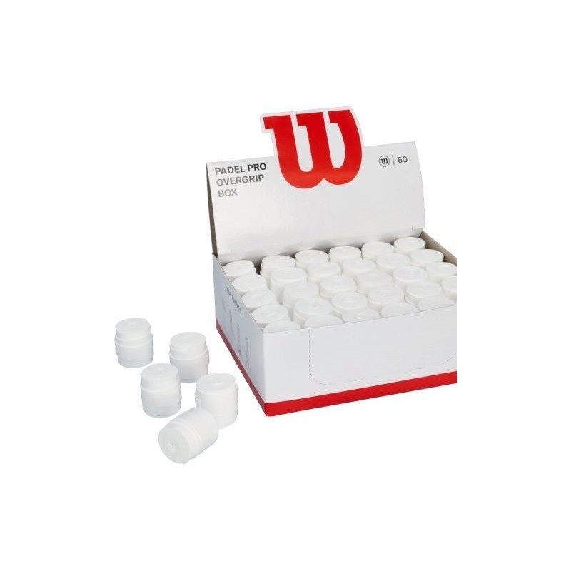 Caja overgrip wilson pro overgrip padel blanco