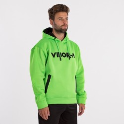 Sudadera vibor-a yarara hombre verde fluor