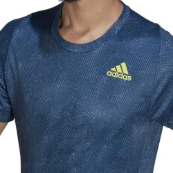 Camiseta adidas flft pb hr crew navy acid yellow