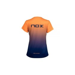 Camiseta nox pro naranja azul marino mujer