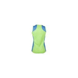 Camiseta sleeveless verde neon/azul oceano