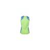 Camiseta sleeveless verde neon/azul oceano