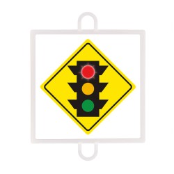 WARNING TRAFFIC SIGN PANEL NO. 1 (RED TRAFFIC LIGHT)