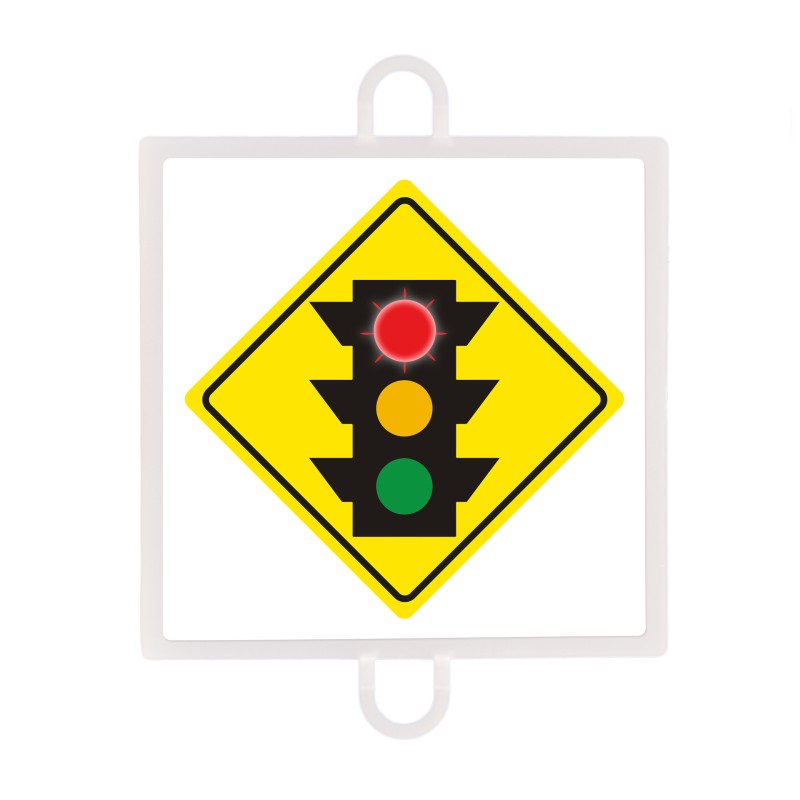 WARNING TRAFFIC SIGN PANEL NO. 1 (RED TRAFFIC LIGHT)