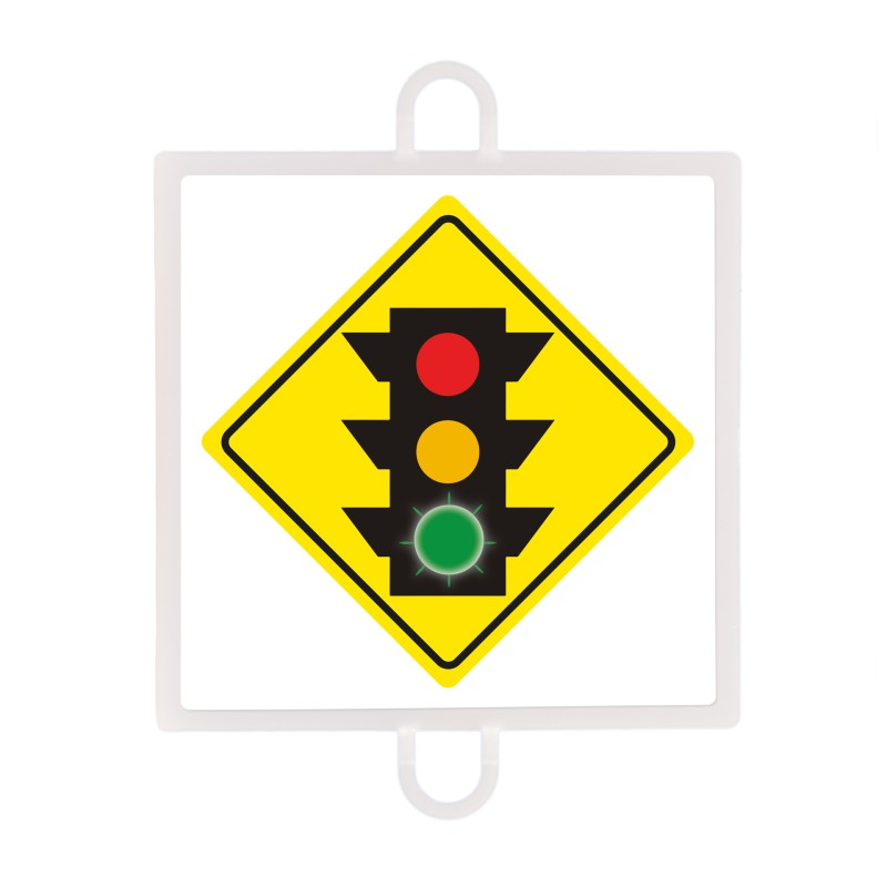 WARNING TRAFFIC SIGN PANEL NO. 3 (GREEN TRAFFIC LIGHT)