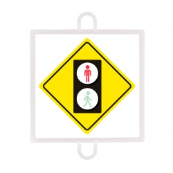 WARNING TRAFFIC SIGN PANEL NO. 5 (PEDESTRIAN RED)