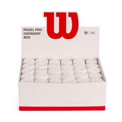 BOX OF 60 PADEL OVERGRIPS WILSON WHITE PRO