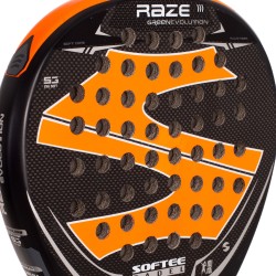 PALA PÁDEL SOFTEE RAZE EVOLUTION ORANGE CARBONO