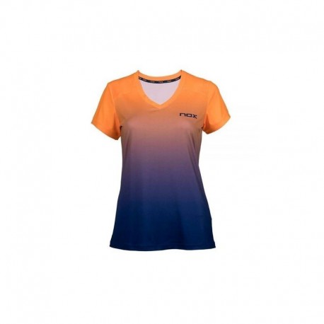 Camiseta nox pro naranja azul marino mujer