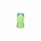 Camiseta sleeveless verde neon/azul oceano